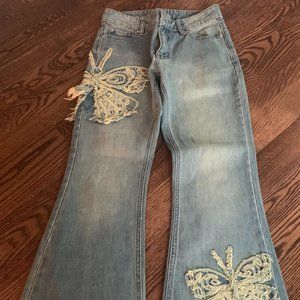 BDG Urban Outfitters blue women's jeans flared leg (size 24)